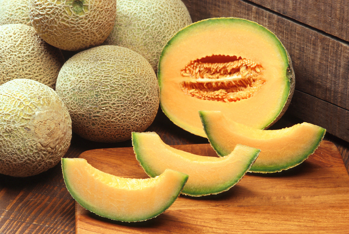 Foto van cantaloupemeloenen, een natuurlijke voedingsbron van inositol